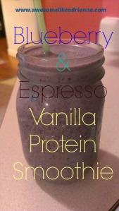 blueberry espresso protein smoothie